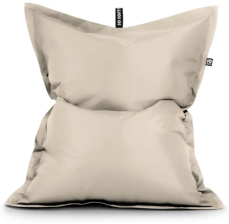 Beżowy worek do siedzenia z imitacji skóry Pad XL – So Soft?