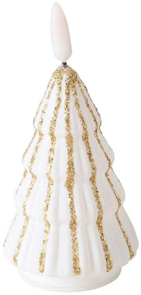 Świeca w kształcie choinki ze sztucznym płomieniem TORIS, 12 cm