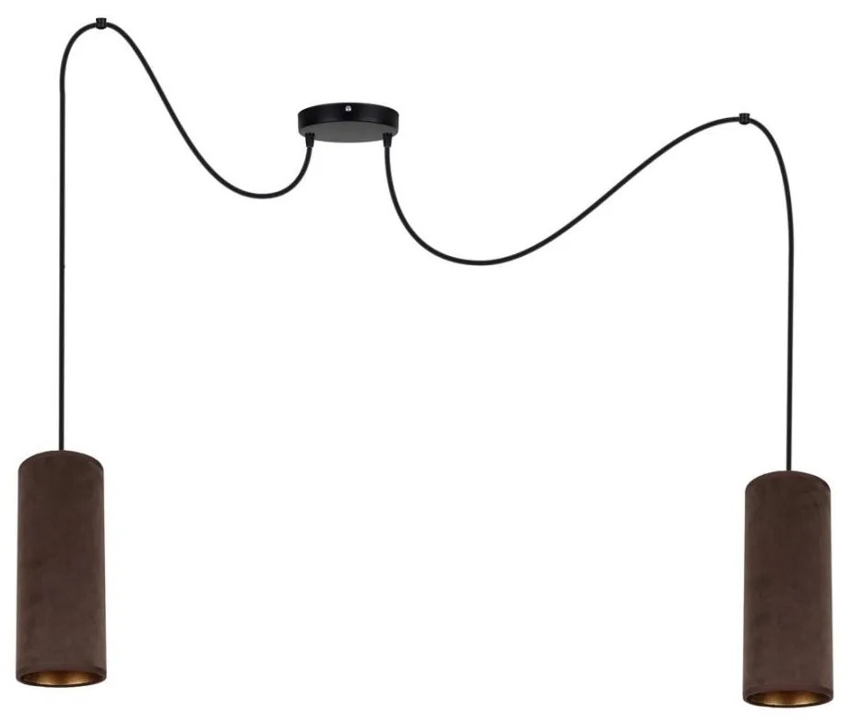 Lampa wisząca AVALO 2xE27/60W/230V brązowo-miedziana