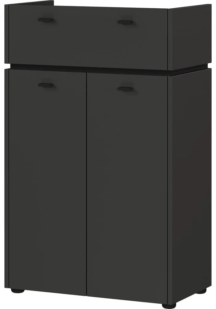 Antracytowa wysoka szafka łazienkowa 60x96 cm Modesto – Germania