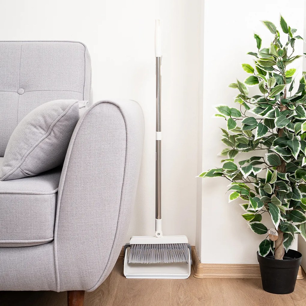 4Home Miotła ze śmietniczką na drążku Leniuch