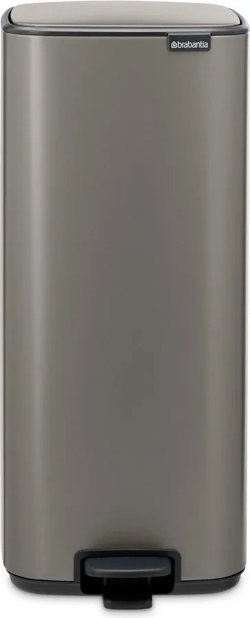 Szary stalowy kosz na śmieci z pedałem 30 l Bo – Brabantia