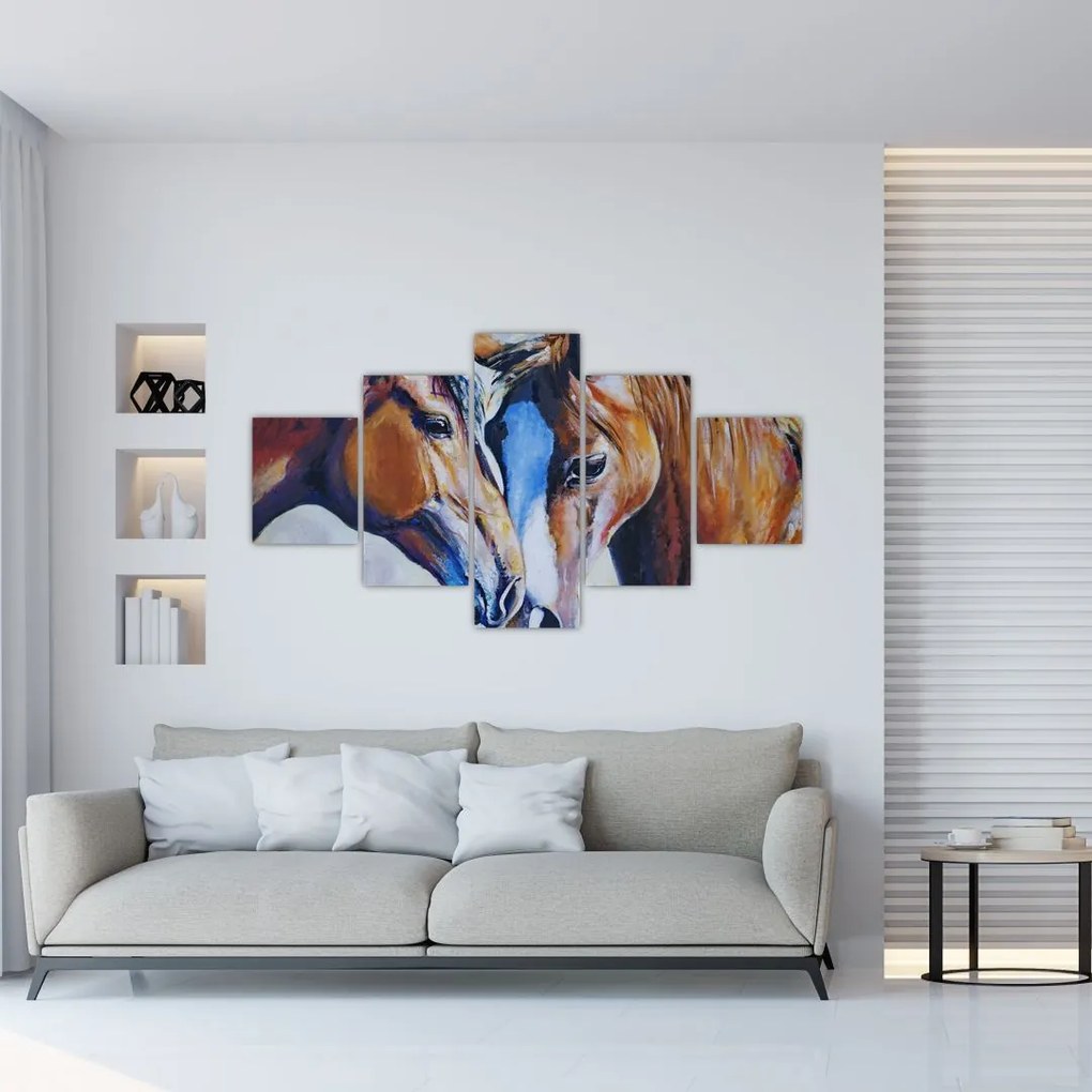 Obraz - Zakochane konie (125x70 cm)