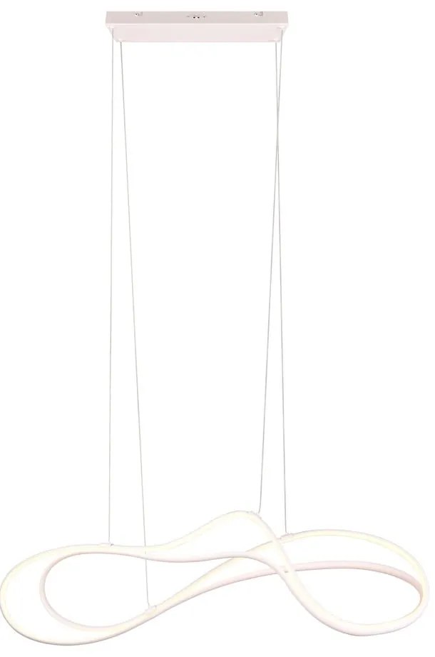 Biała lampa wisząca LED z metalowym kloszem Nala – Trio Select