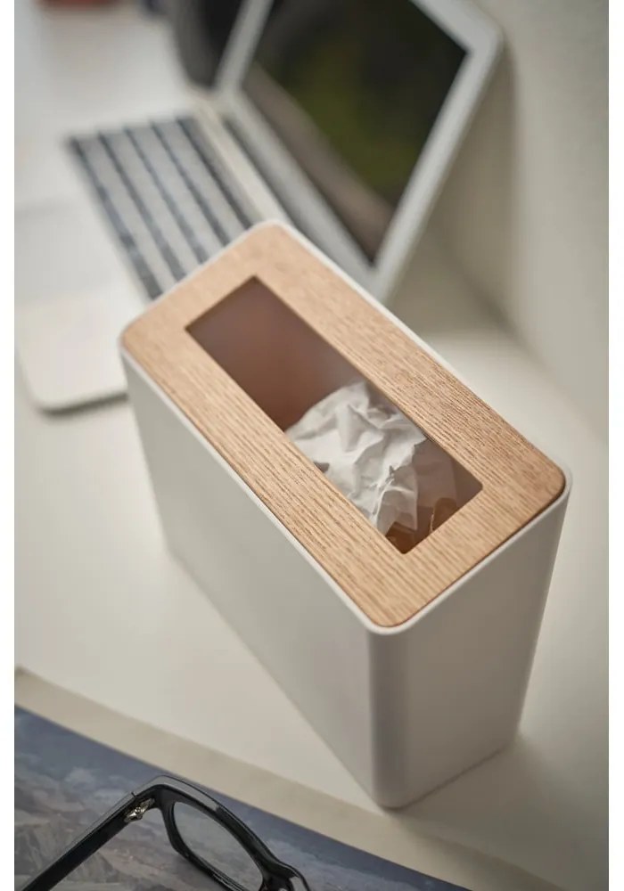 Biały biurowy plastikowy kosz na śmieci 2,3 l Rin – YAMAZAKI