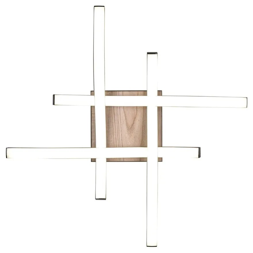 Czarno-brązowa lampa sufitowa LED 46x46 cm Route – Trio
