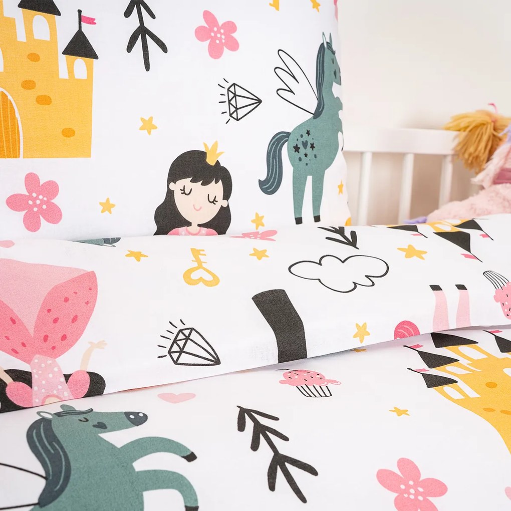 4Home Dziecięca pościel bawełniana do łóżeczka Fairytale Dream, 100 x 135 cm, 40 x 60 cm