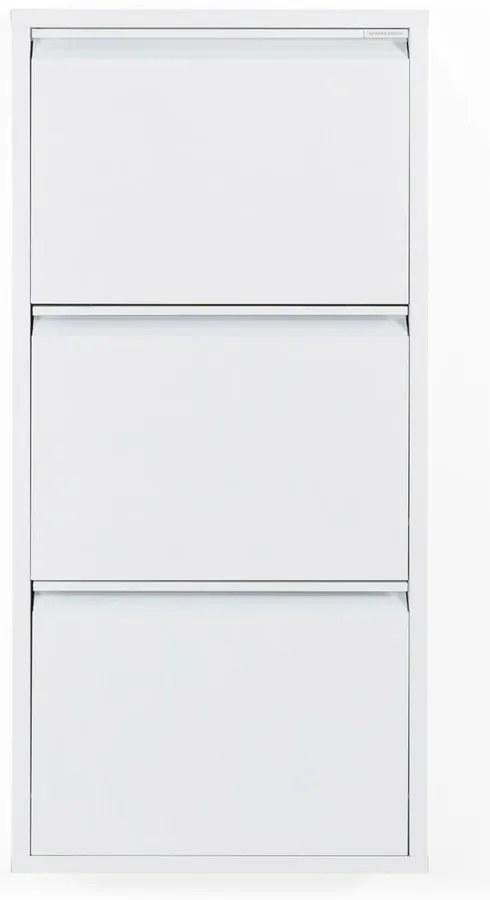 Biała metalowa uchylna szafka na buty 50x103x15 cm Billy – Spinder Design