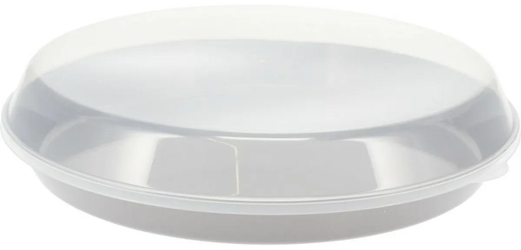 Plastikowa miska EH Serving z pokrywką 35,5 x 8,5cm, szara