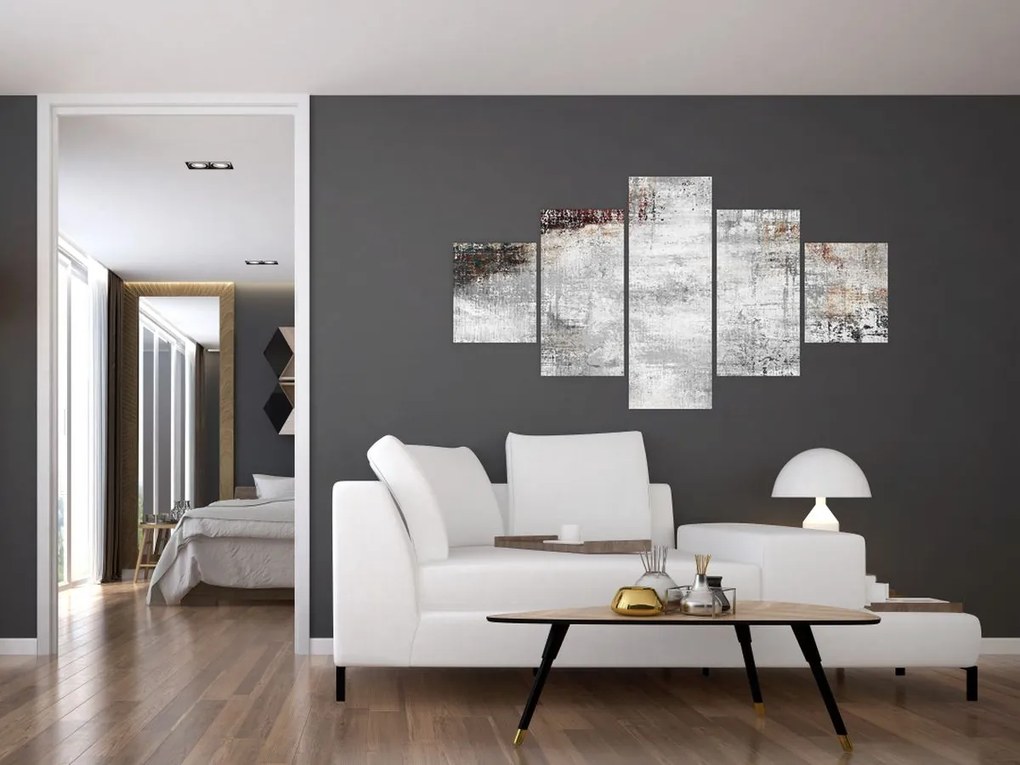 Obraz - Abstrakcyjne teksturowane płótno (125x70 cm)