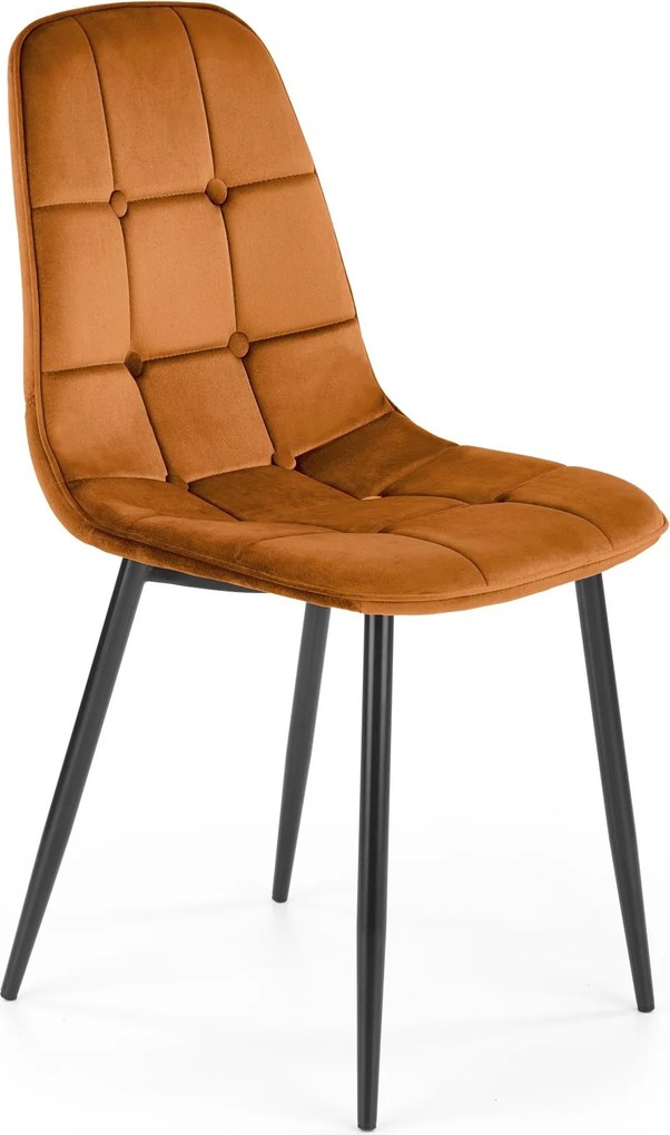 Krzesło do jadalni z pikowanym zdobieniem K417