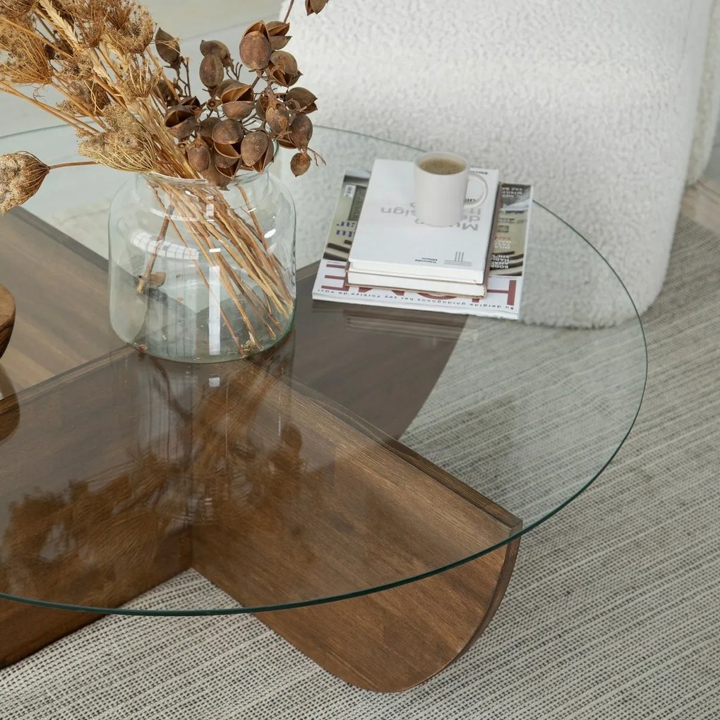 Stolik konferencyjny Lily Walnut