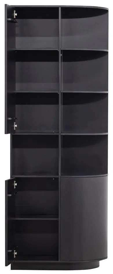 Czarny regał modułowy z litego drewna sosnowego 196x210 cm Finca – WOOOD