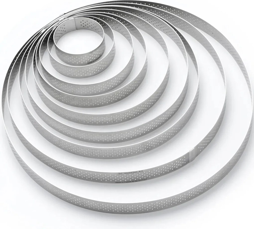 De Buyer 3098.05 perforowana okrągła rama do ciasta 12,5 cm, stal nierdzewna, 12,5 cm