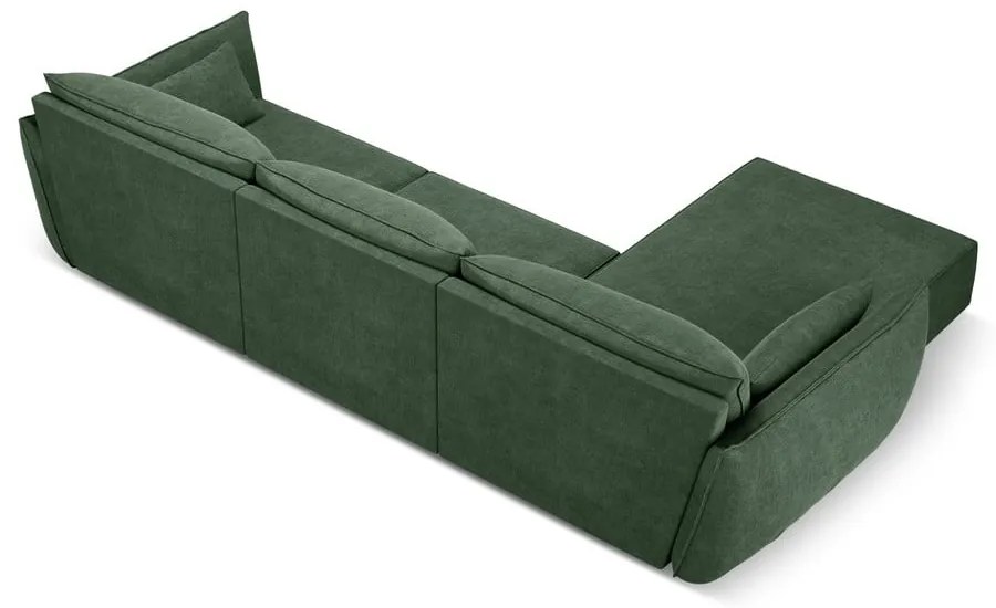 Ciemnozielony narożnik (lewostronny) Vanda – Mazzini Sofas