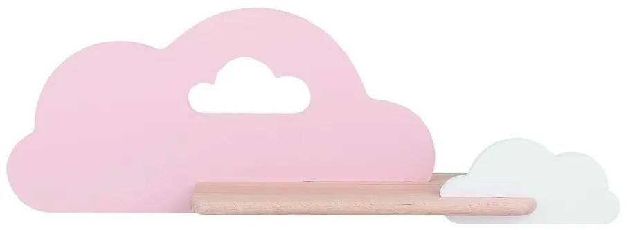 Kinkiet dziecięcy LED z półką CLOUD LED/5W/230V różowy/biały