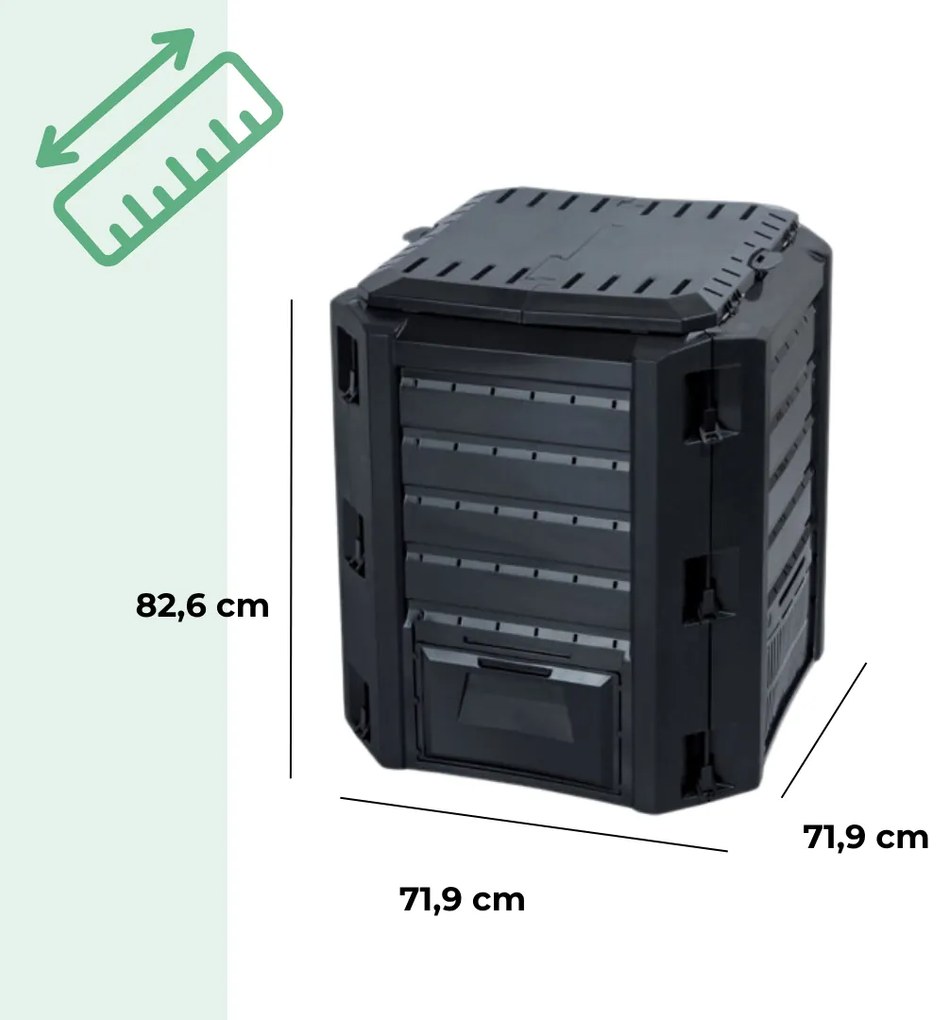 Prosperplast Kompostownik ogrodowy - Compogreen 380 l czarny