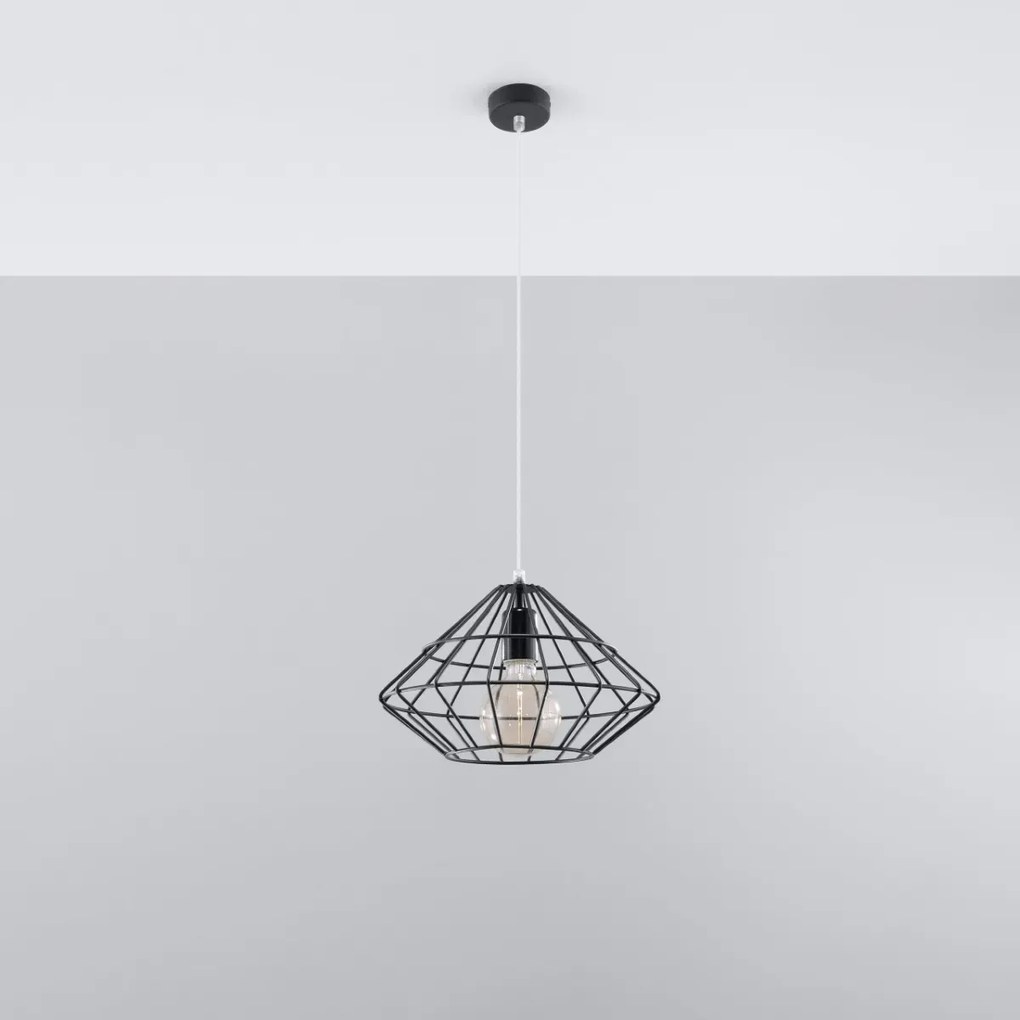 Lampa wisząca UMBERTO czarna SOLLUX  LIGHTING