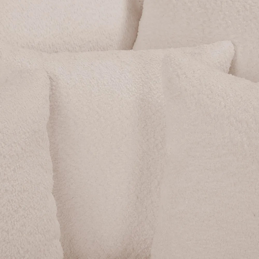 Beżowy narożnik z materiału bouclé (prawostronny) Ariella – Ropez