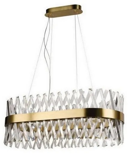 LED ściemnialny kryształowy żyrandol na linkę LED/90W/230V + DO