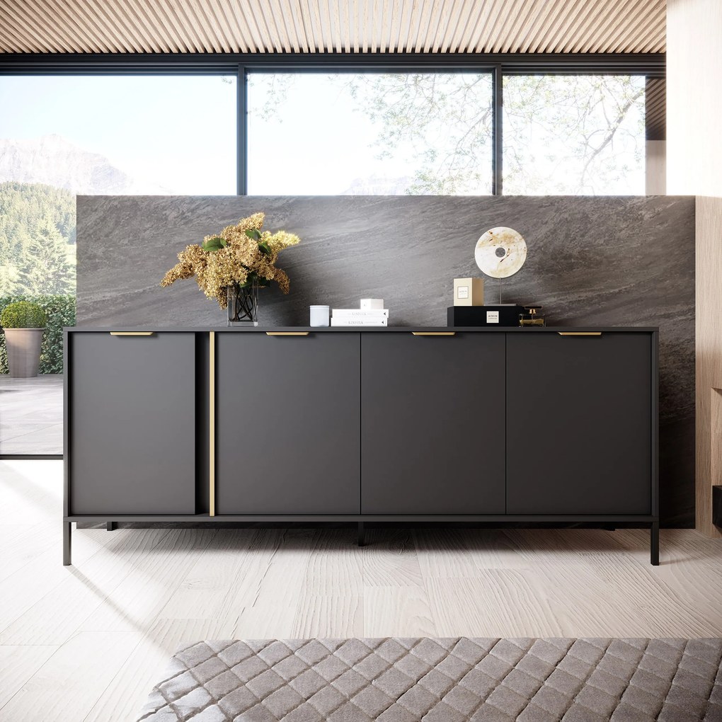 Komoda LORENZO 203 cm do Salonu Sypialni Antracyt