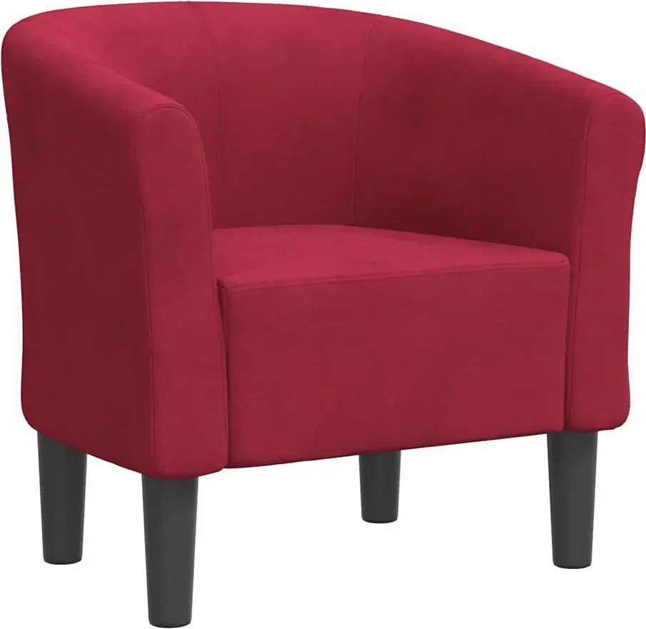 Czerwony fotel klubowy do salonu  C6-W56