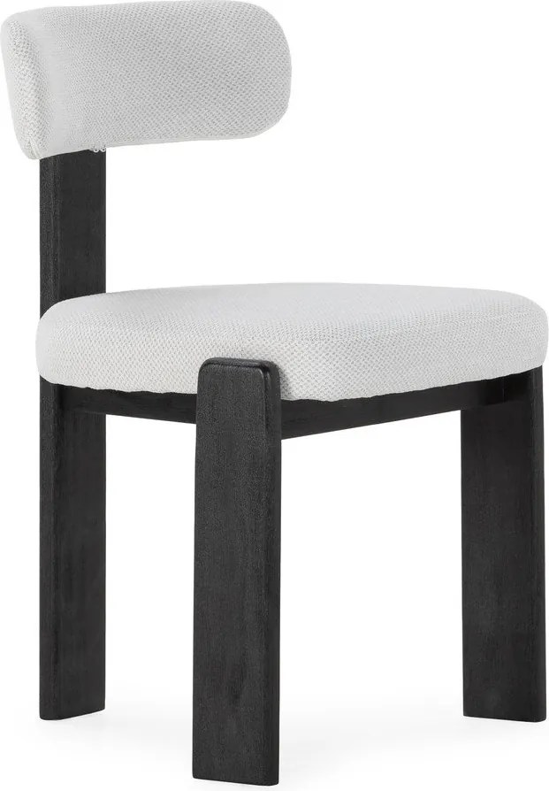 Czarne/jasnoszare tapicerowane krzesła zestaw 2 szt. Nadia – MOME