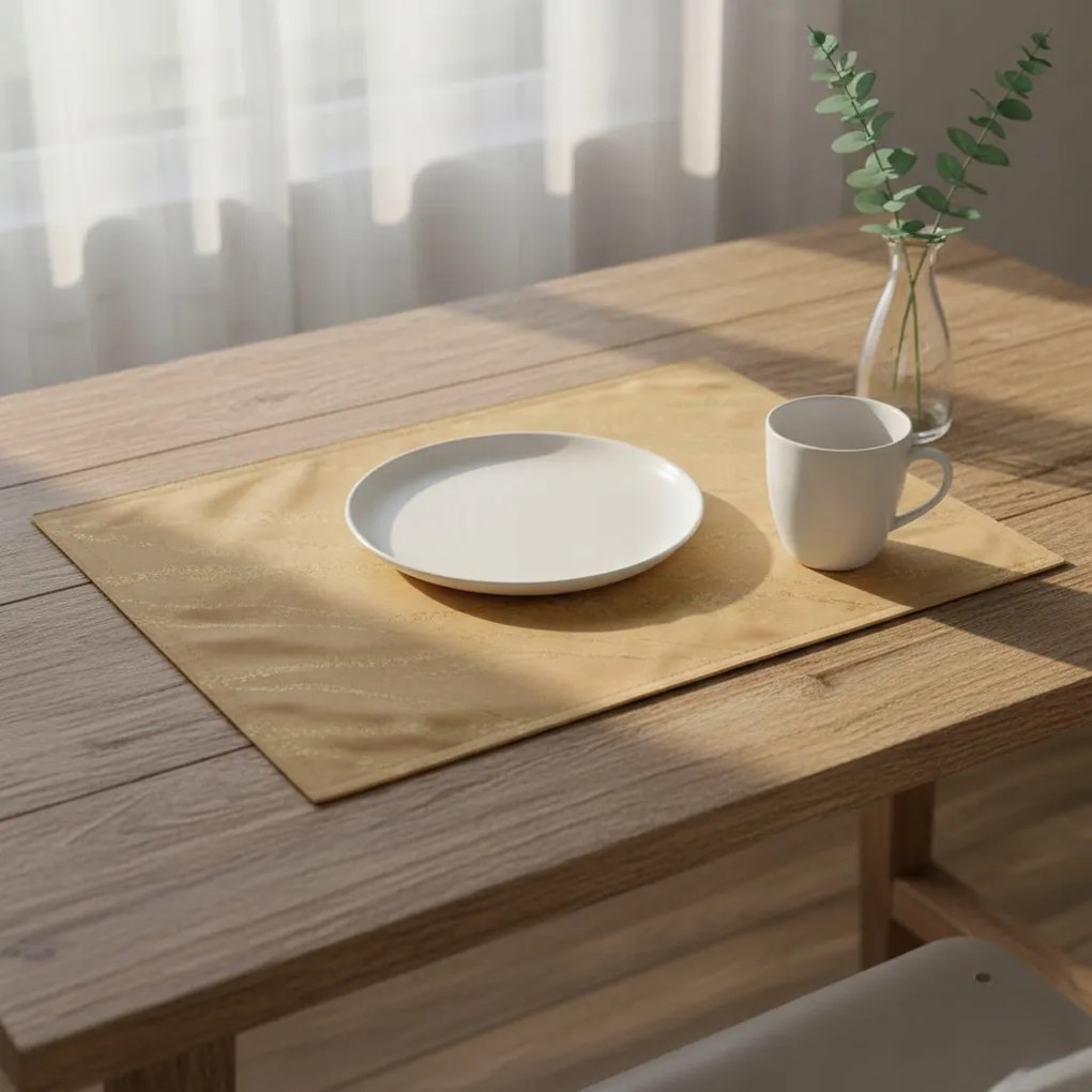 Podkładka pod Talerz Złota z Wzorem Mata na Stół 33x45 cm Dekoracyjna