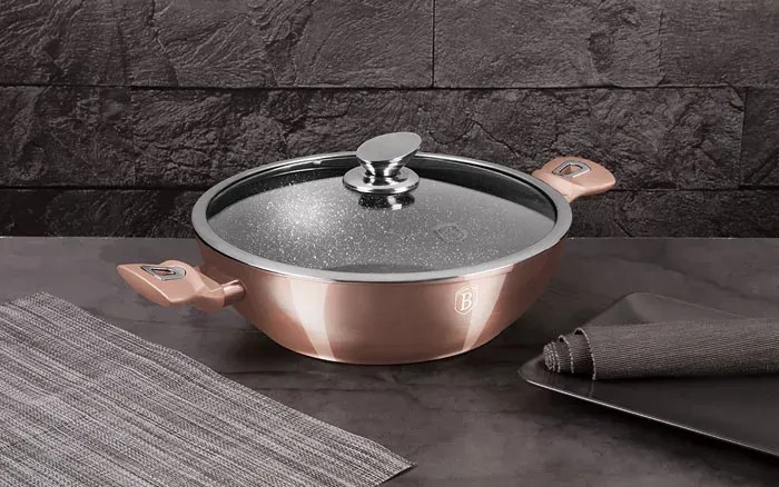 Garnek typu wok na indukcję z pokrywą K1-G97