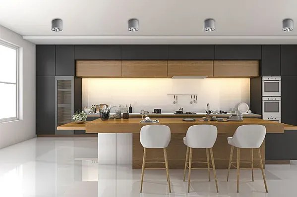 Szary minimalistyczny plafon LED walec - EX655-Helfi