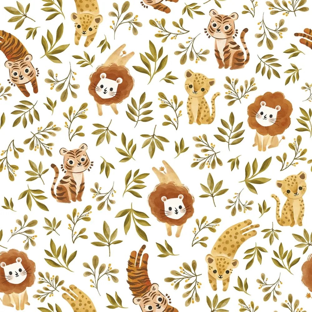 Tapeta dziecięca 10 m x 50 cm Jungle Trio – Lilipinso