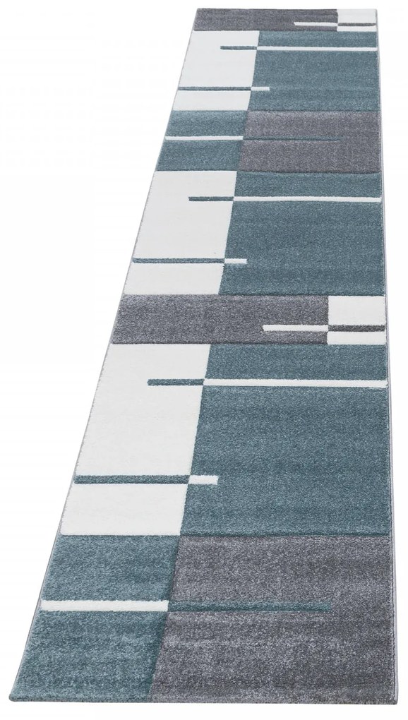 Dywan nowoczesny Hawaii niebiesko-szary 80 cm x 300 cm