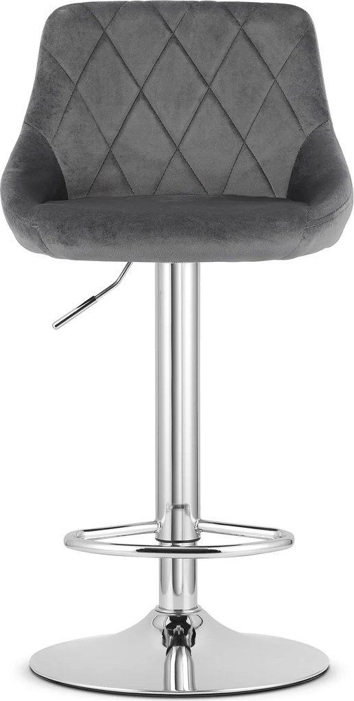 PROMOCJA Szare krzesło barowe VELVET KAST II. jakość
