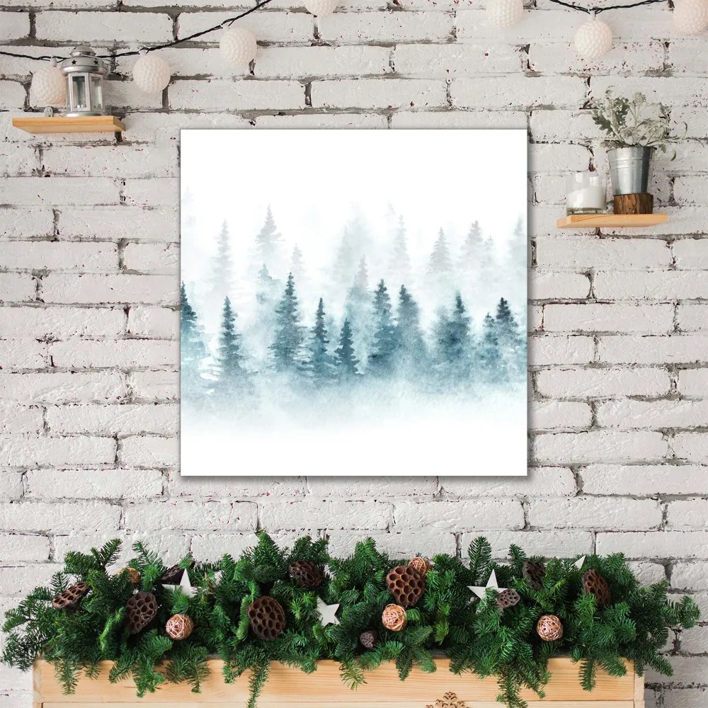 Obraz na Płótnie Las Choinki Święta Śnieg