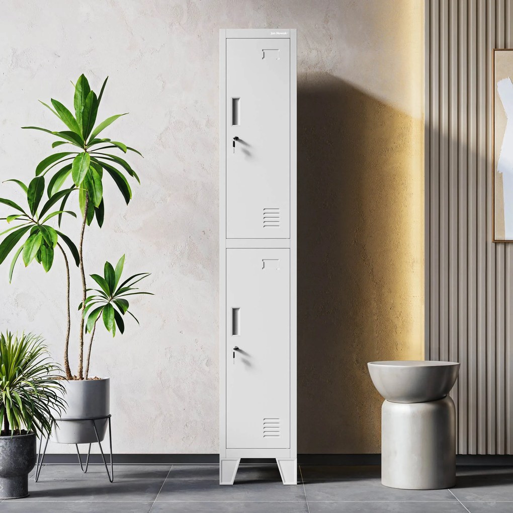 Szafka BHP ubraniowa pracownicza: szara BARTEK 1 Plus