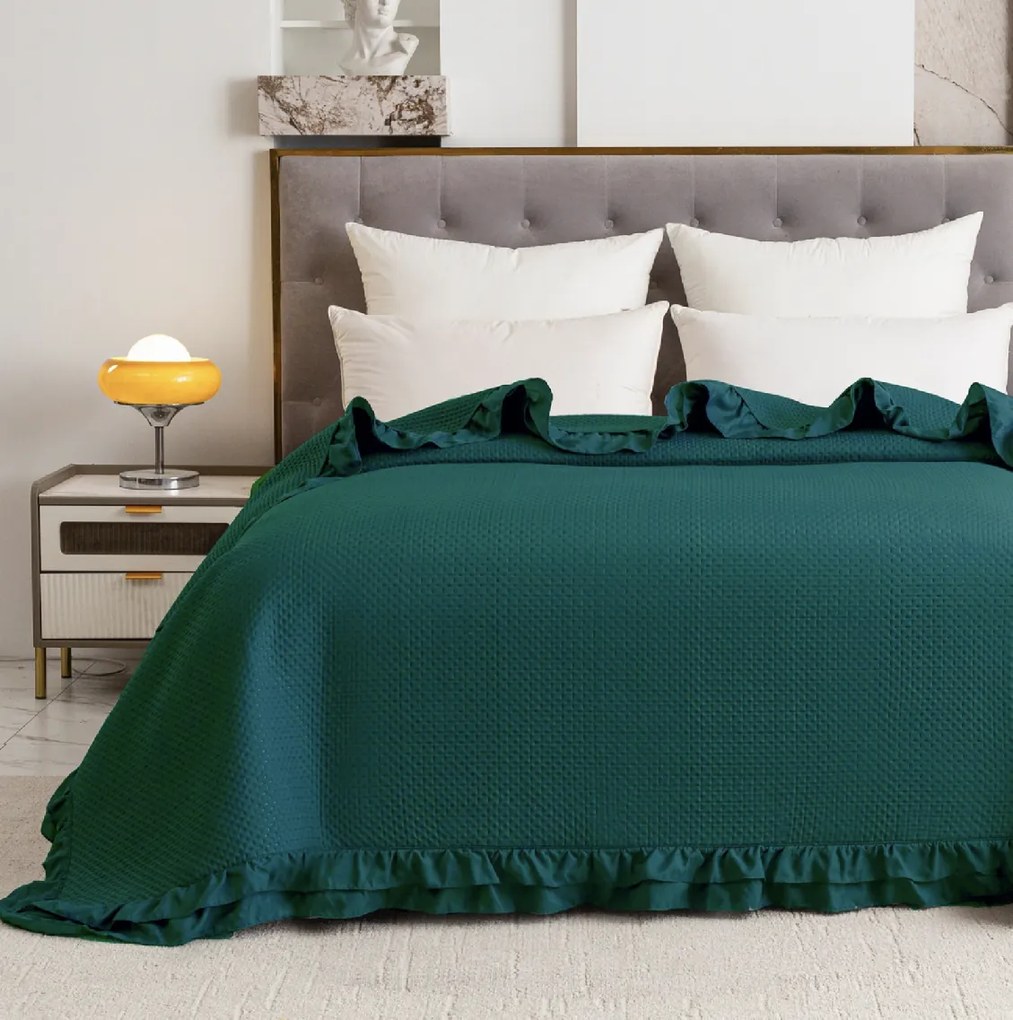 Narzuta na łóżko MONTEGO, naftowa Rozmiar: 200 x 220 cm