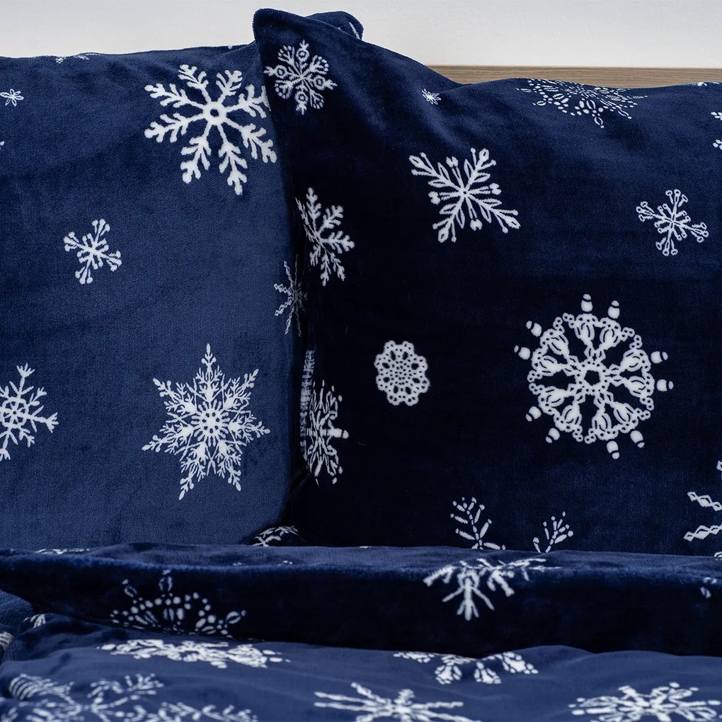 4Home Pościel mikroflanela Midnight Snowfall, 140 x 220 cm, 70 x 90 cm