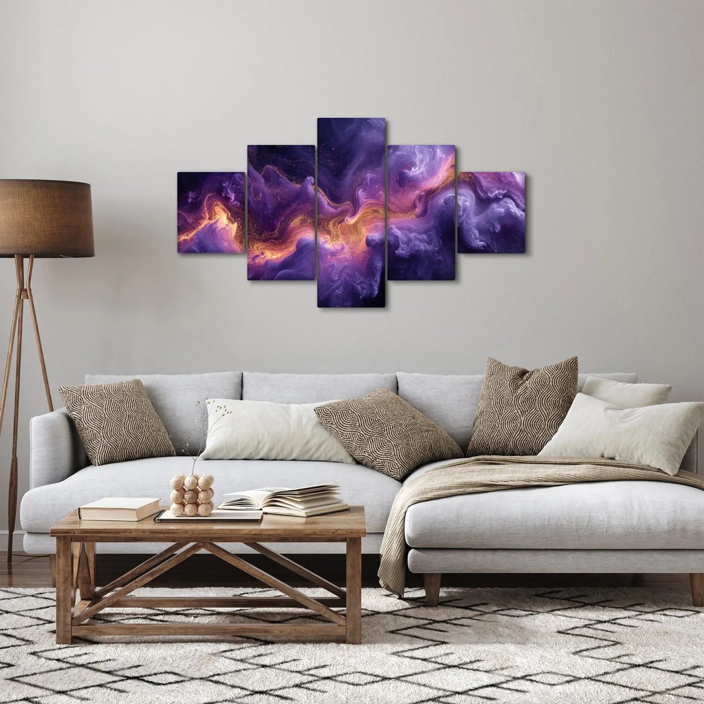 Obraz - Fioletowa Mgławica (125x70 cm)