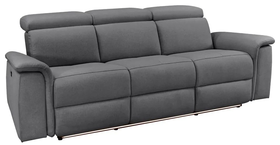 Szara skórzana sofa 211 cm Pareli – Støraa