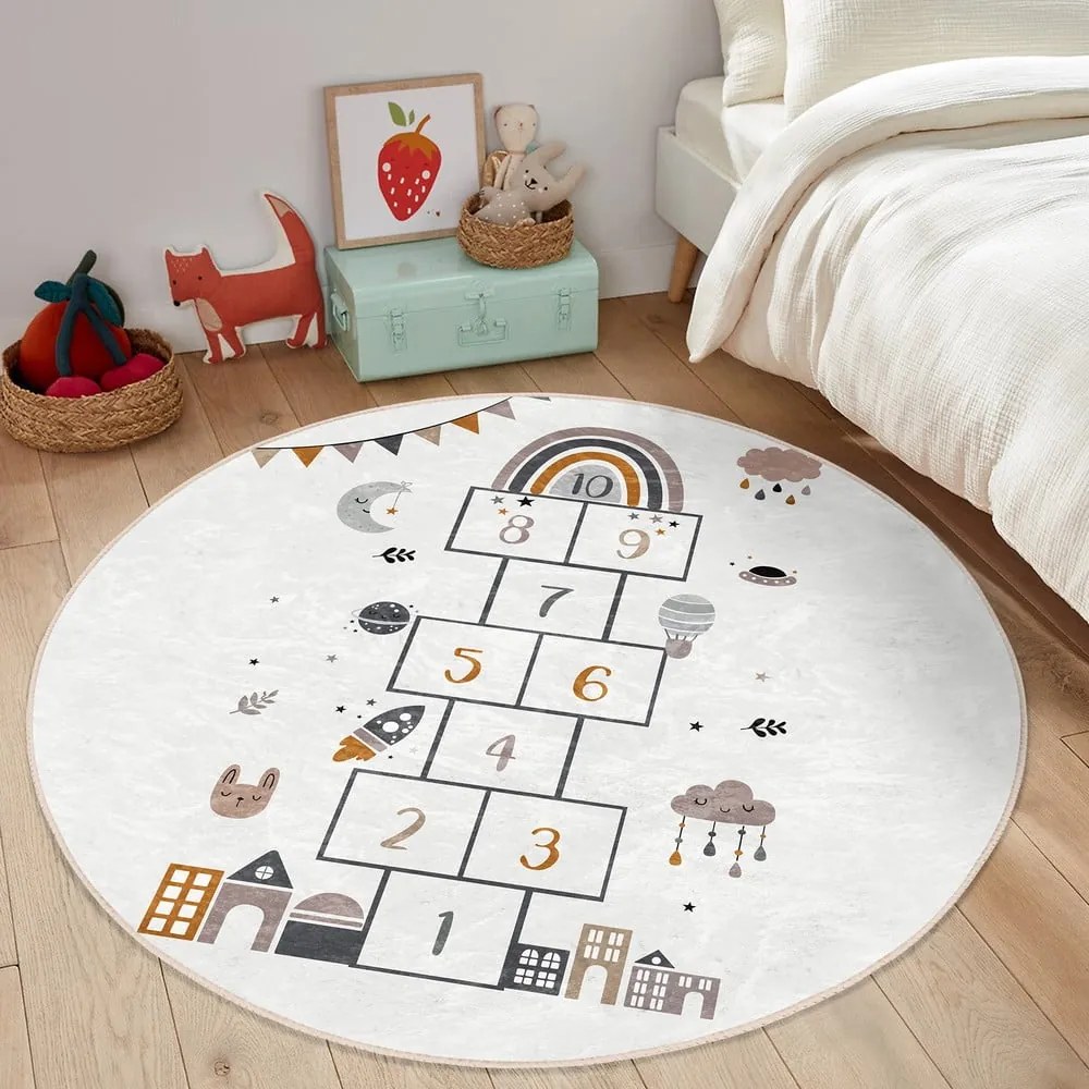 Kremowy dywan dziecięcy ø 80 cm Comfort – Mila Home