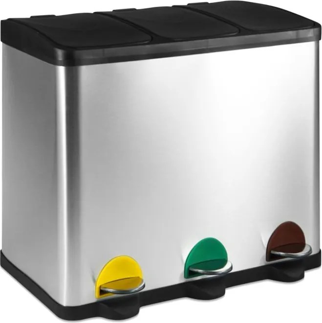 Jago Kosz na odpady do segregacji 45 L, stal nierdzewna