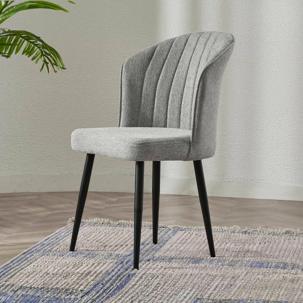 Zestaw krzeseł do jadalni Rubi Light Grey, 2 szt.