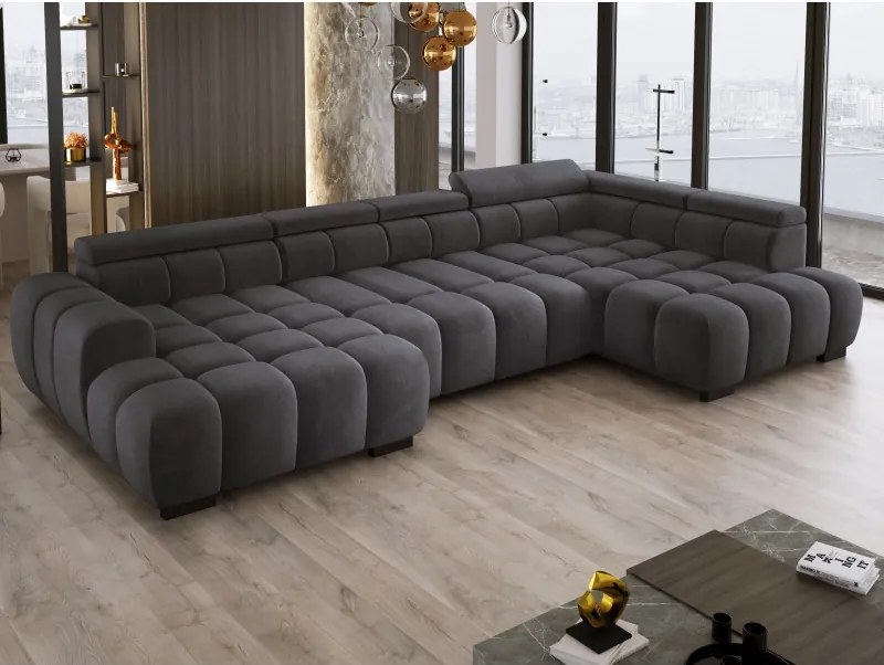 Narożnik BULL XL Prawostronny z elektryczną funkcją regulacji tkanina Salvador 15 WERSAL