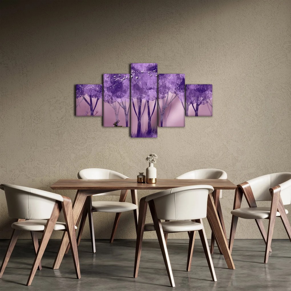 Obraz - Jeleń w magicznym lesie (125x70 cm)