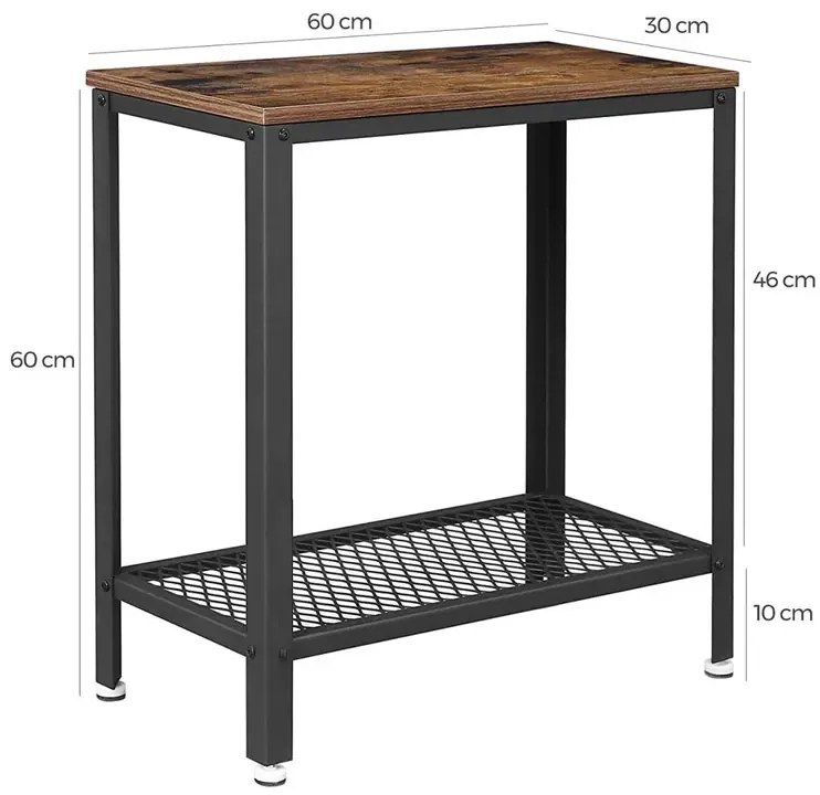 Stolik wąski do przedpokoju na buty z półką S5-C80