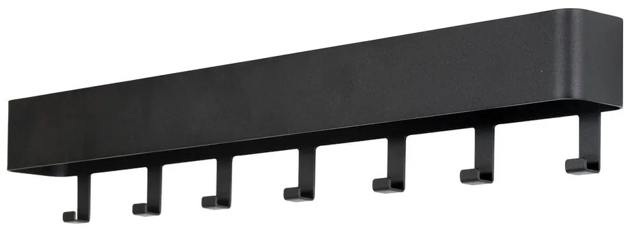 Czarny metalowy wieszak ścienny z półką 72 cm Dax Play – Spinder Design