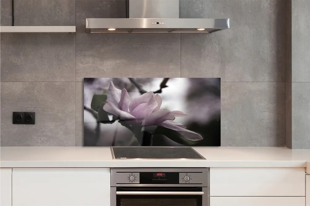 Szklany Panel Kwiat Magnolii