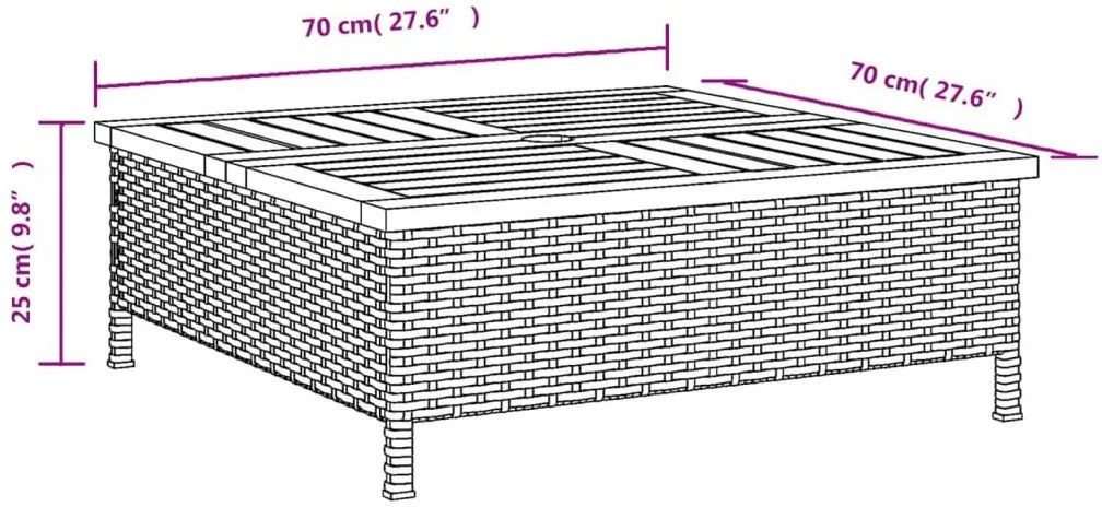Czarna rattanowa osłona na podstawę parasola ogrodowego T4-E66