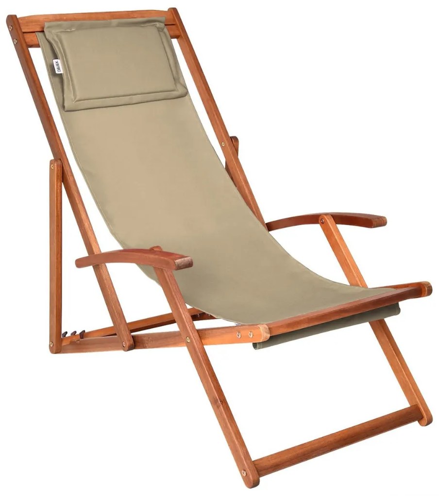 Leżak ogrodowy SIENA, 65x87x102cm, beżowa Jurhan