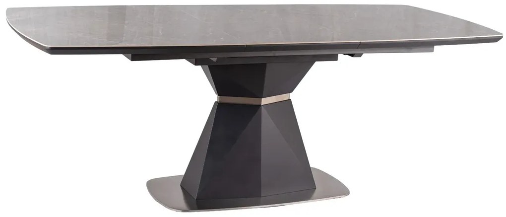 STÓŁ CORTEZ CERAMIC SZARY EFEKT MARMURU/ANTRACYT MAT 160(210)X90 SIGNAL